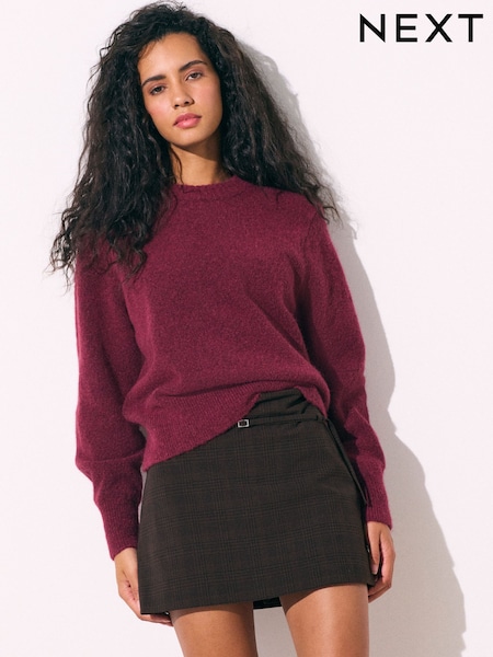 Шоколадно-коричневий картатий - Mini Skort With Belt
