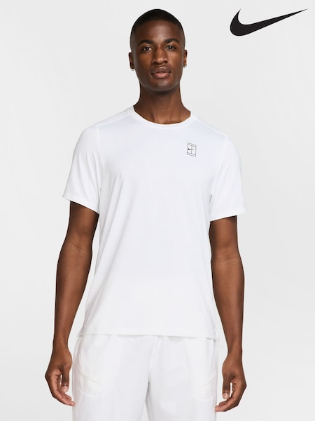 White/Black - Regular Nike Court Advantage Dri-fit Tennis Top