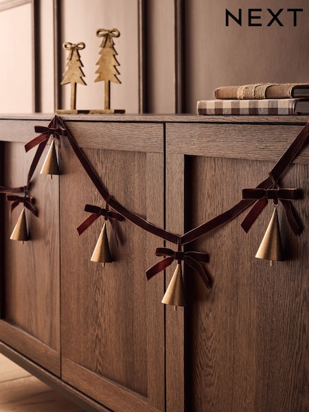 Christmas Bell And Bow Garland