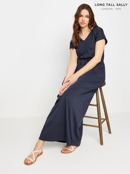 Long Tall Sally Blue 100% Cotton Maxi T-Shirt Dress (G95235) | €27