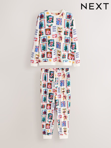 Ecru Stamps - Regular Matching Family Christmas Cosy Long Sleeve Pyjamas