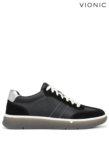 Vionic Black City Walk Wide Fit Arch Support LaceUp Trainers (G95467) | €201