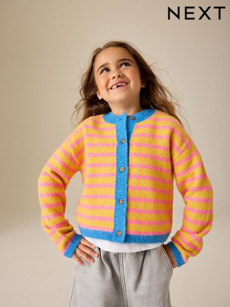 Yellow Stripe - Cosy Cardigan (3-16yrs)