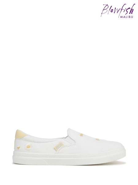 أبيض - Blowfish Malibu Grey Havasu Regular Fit Slip Ons Shoes (G95847) | ‏28 ر.ع.‏