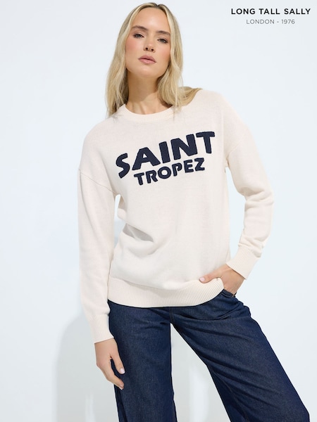 Long Tall Sally Boucle Slogan Jumper (G96127) | 1 428 Kč