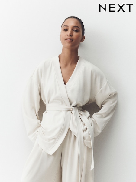 Crema - Studio Tie Waist Cardigan