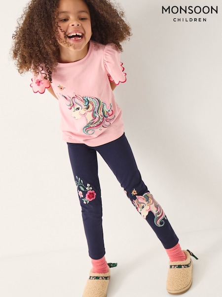 Monsoon Embroidered Unicorn Leggings (G96675) | ‏114 د.إ.‏ - ‏ 142‏ د.إ.
