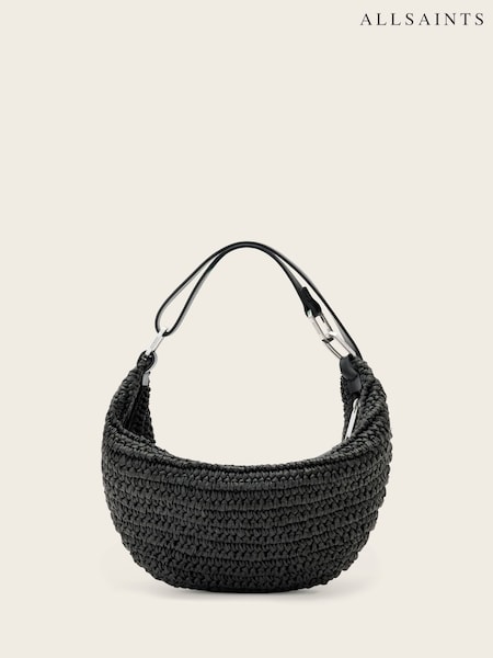 أسود - AllSaints Luna Micro Paper Bag (G96768) | ‏797 ر.س.‏