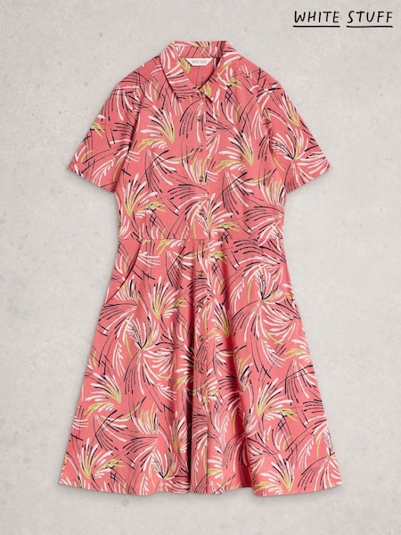 White Stuff Pink Ria Jersey Shirt Dress (G96810) | SGD 128