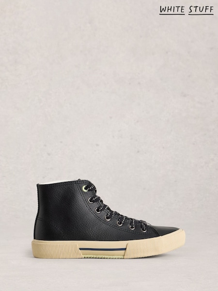 White Stuff Black Pippa Hi-Top Trainers (G96819) | $112