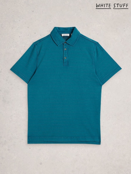 Albastru - White Stuff Tunstall Overdye Polo Shirt (G96838) | 283 LEI