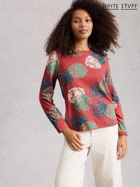 White Stuff Pink Clara Long Sleeve T-Shirt (G96842) | € 53