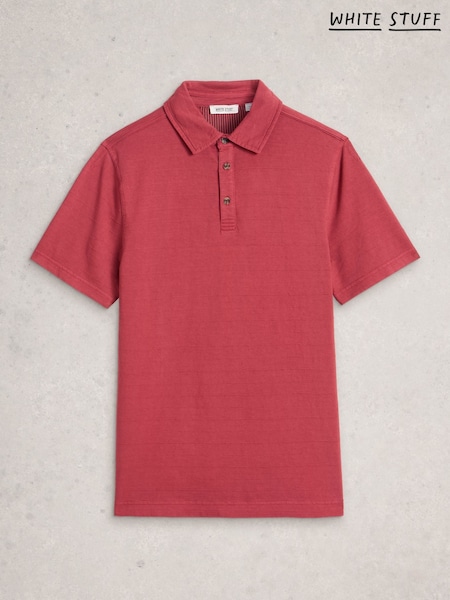 Roșu - White Stuff Tunstall Overdye Polo Shirt (G96847) | 283 LEI