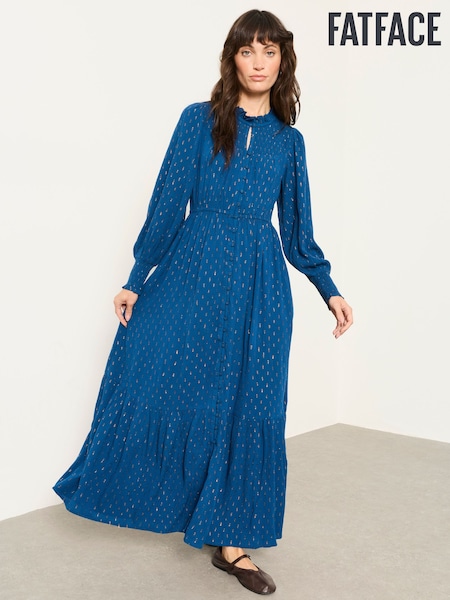 Teal Blue - Fatface Maxi Dress