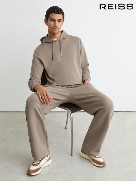 White/ Camel - Regular Reiss Hudson Suede-trim Runner Trainers