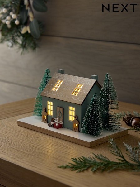 Lit Cosy House Christmas Ornament