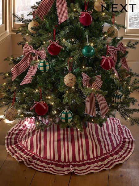 Stripe Frill Edge Tree Skirt