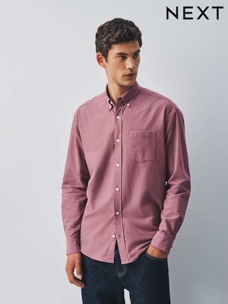 Blush Pink - Regular Brushed Oxford Long Sleeve Shirt
