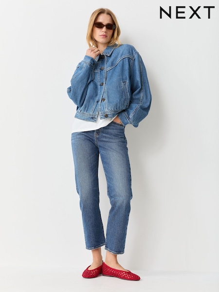 Blue - Levi's Wedgie High Waisted Straight Jeans