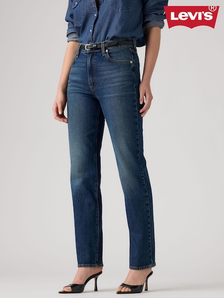 Blue - Levi's® Ribcage Slim Straight Jeans