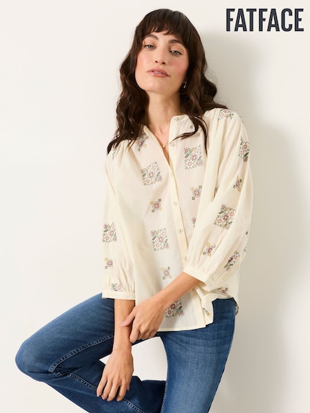 Ivory Embroidered - Fatface Blouse