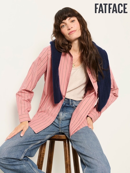 Pink - Fatface Stripe Shirt