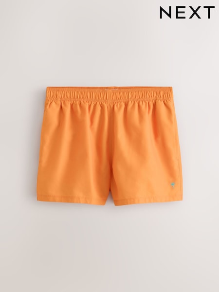 Orange - Palm Logo Quick Dry 4 Inch Swim Shorts