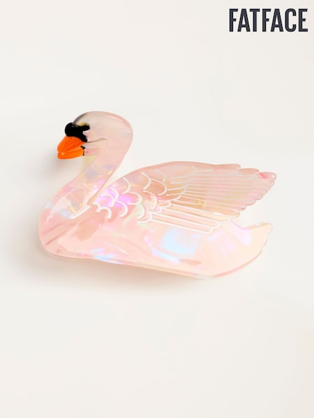 Pink - Fatface Swan Claw Clip