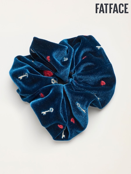 Teal Blue - Fatface Scrunchie