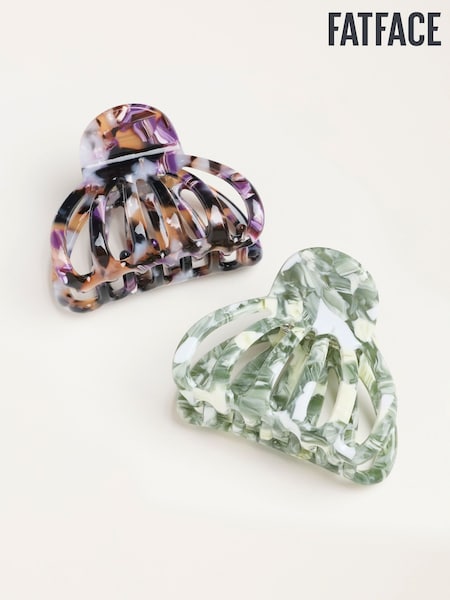 צבעוני - Fatface 2 Pack Cut Out Claw Clip