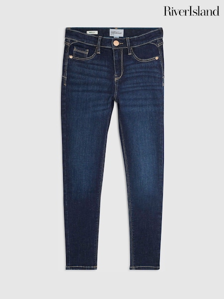 River Island Blue Petite High Rise Sculpt Skinny Jeans (G97960) | AED314