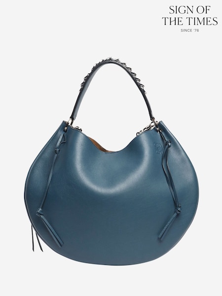Sign of the Times Blue Loewe Leather Hobo Bag (G98118) | KRW1,892,200