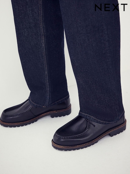 Black - Regular Leather Apron Shoes