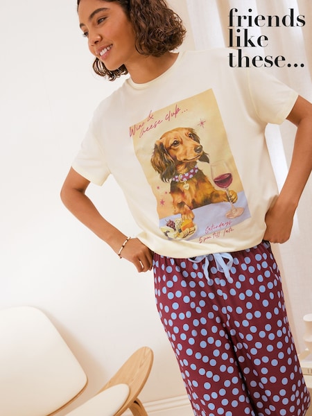 Berry Biscuit the Sausage Dog - Friends Like These Short Sleeve Balloon Trouser Pyjamas