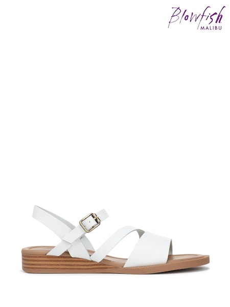 Blowfish Malibu Arrow Regular Fit Strappy White Sandals (G98312) | AED291