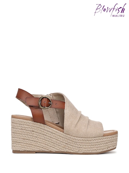 Blowfish Malibu Amira Regular Fit Wedge Brown Slingbacks (G98320) | AED379