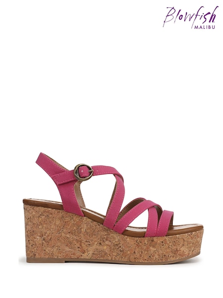 Blowfish Malibu Pink Aurora Regular Fit Wedge Sandals (G98322) | AED349