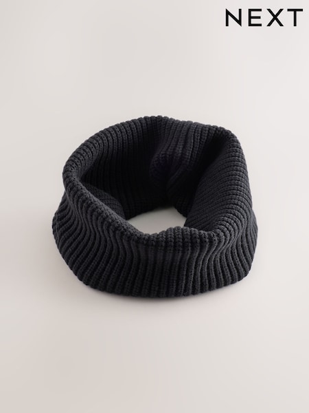 Black - Ribbed Knitted Snood (1-16yrs)
