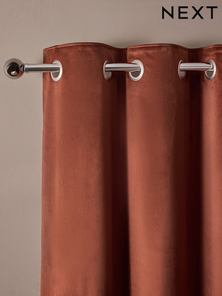 Matte Velvet Eyelet Curtains