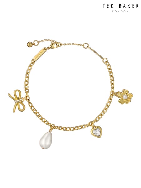 Ted Baker Gold Tone ISABELL Icon Charm Adjustable Bracelet (G98497) | 321 SAR