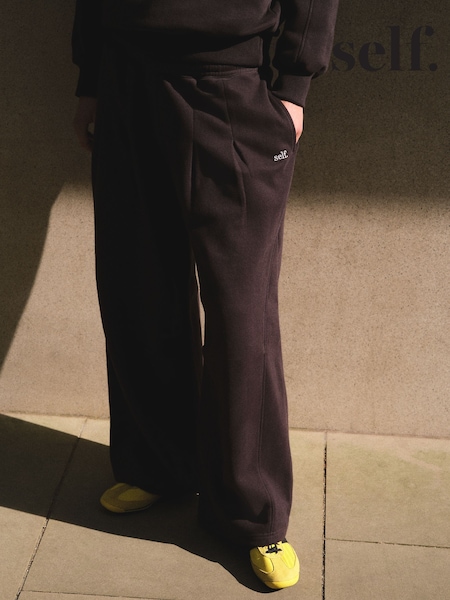 Chocolate Brown - Self. Balloon Leg Joggers