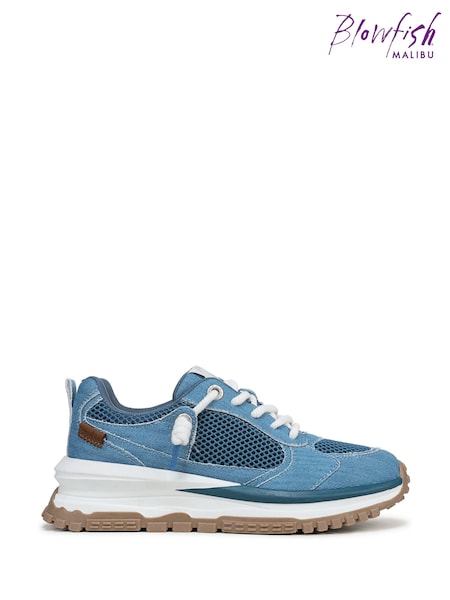 Blowfish Malibu Blue Leotina Regular Fit Slip On Canvas Trainers (G98902) | $149
