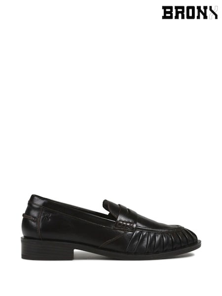 Nero - Bronx Next Wagon Pleated Leather Loafers