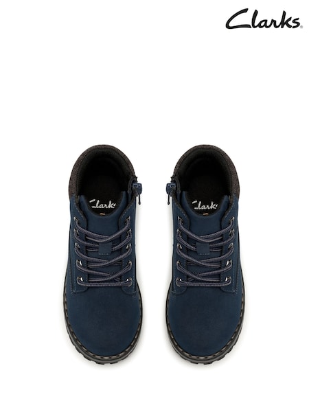 Blue - Clarks Cliff Lace Ankle Boots