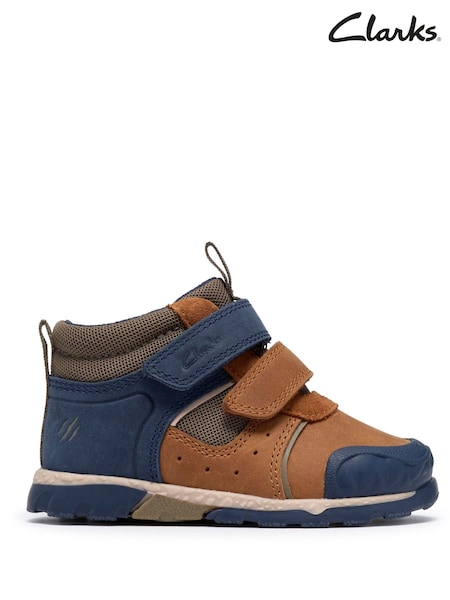 Blue - Clarks Toddler Steggy 2 Play Leather Dinosaur Boots
