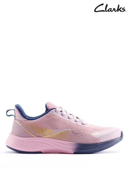 Pink - Clarks Lumen Lace Trainers