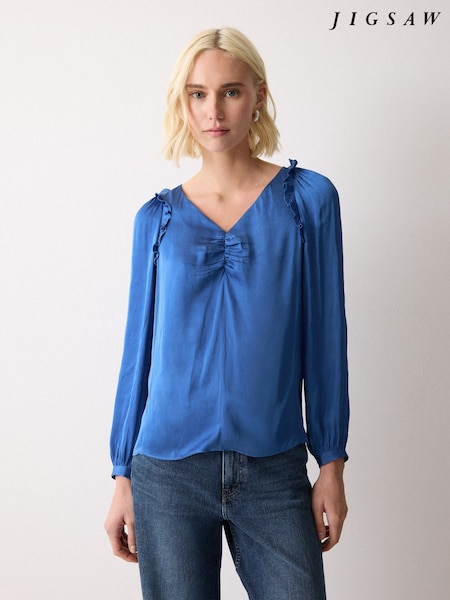 Jigsaw Satin Frill Top (G99198) | 3 926 Kč