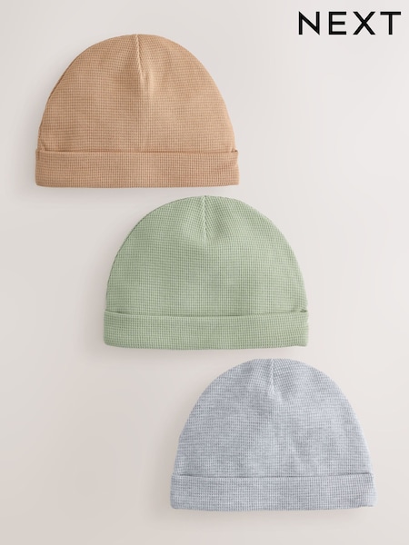 Neutral Sage - Beanies 3 Pack (0-18mths)