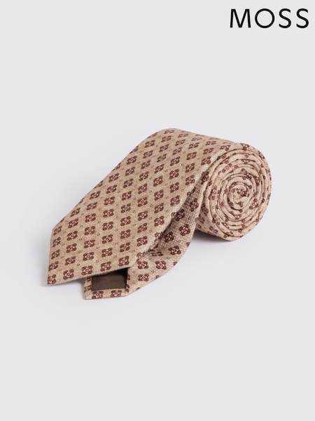 MOSS Brown Bottinelli Medallion Tie (G99282) | € 70