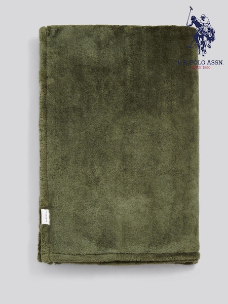 U.S. Polo Assn. Capulet Olive Premium Fleece Throw (G99296) | €64